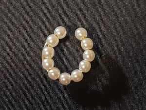 Authentic Freshwater Pearl 14k Gold Plated Horseshoe Shaped Earring Cuff