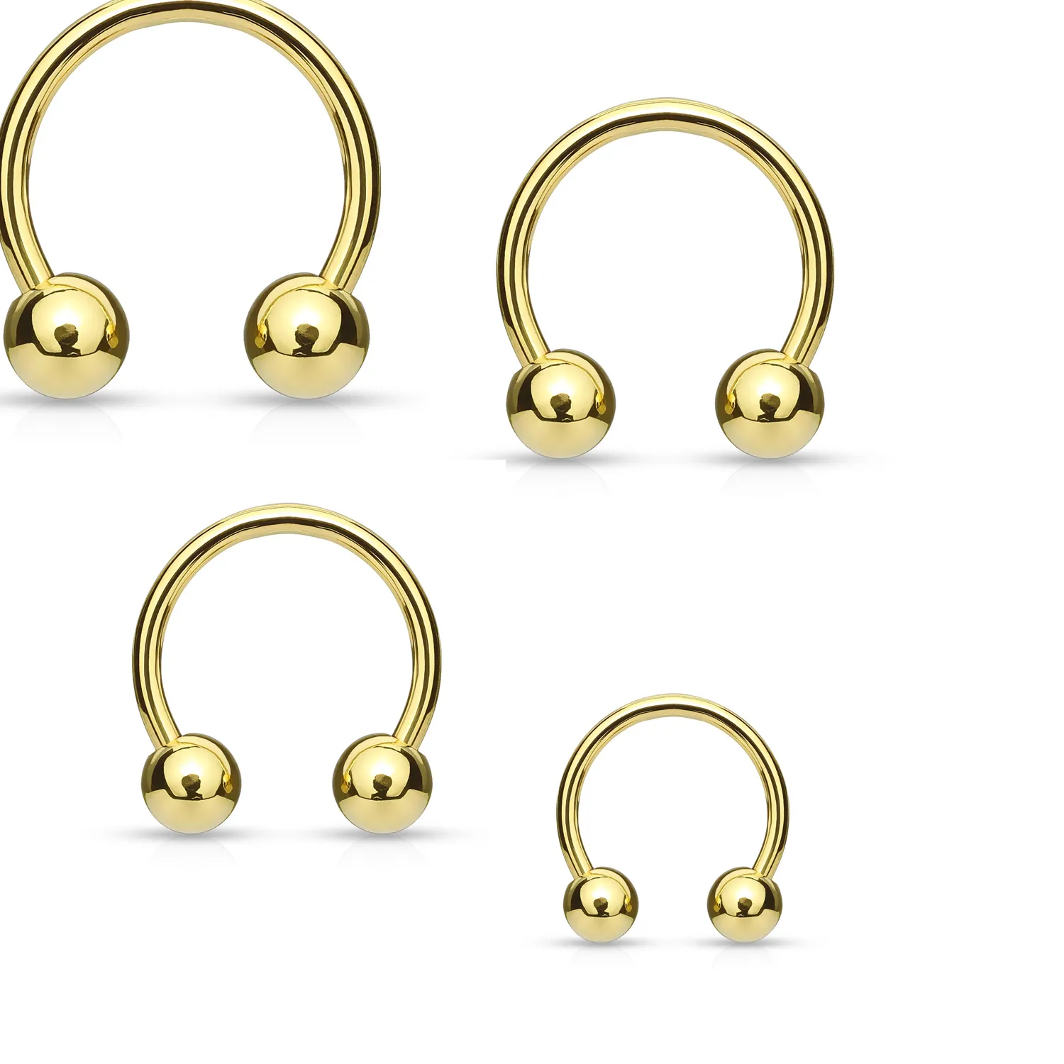 Authentic Twin Radiant Horseshoe Barbell – Celestial Belly Nipple Talisman