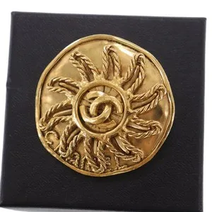 Authentic The Gilded Solar Halo: A Vintage Chanel Celestial Brooch
