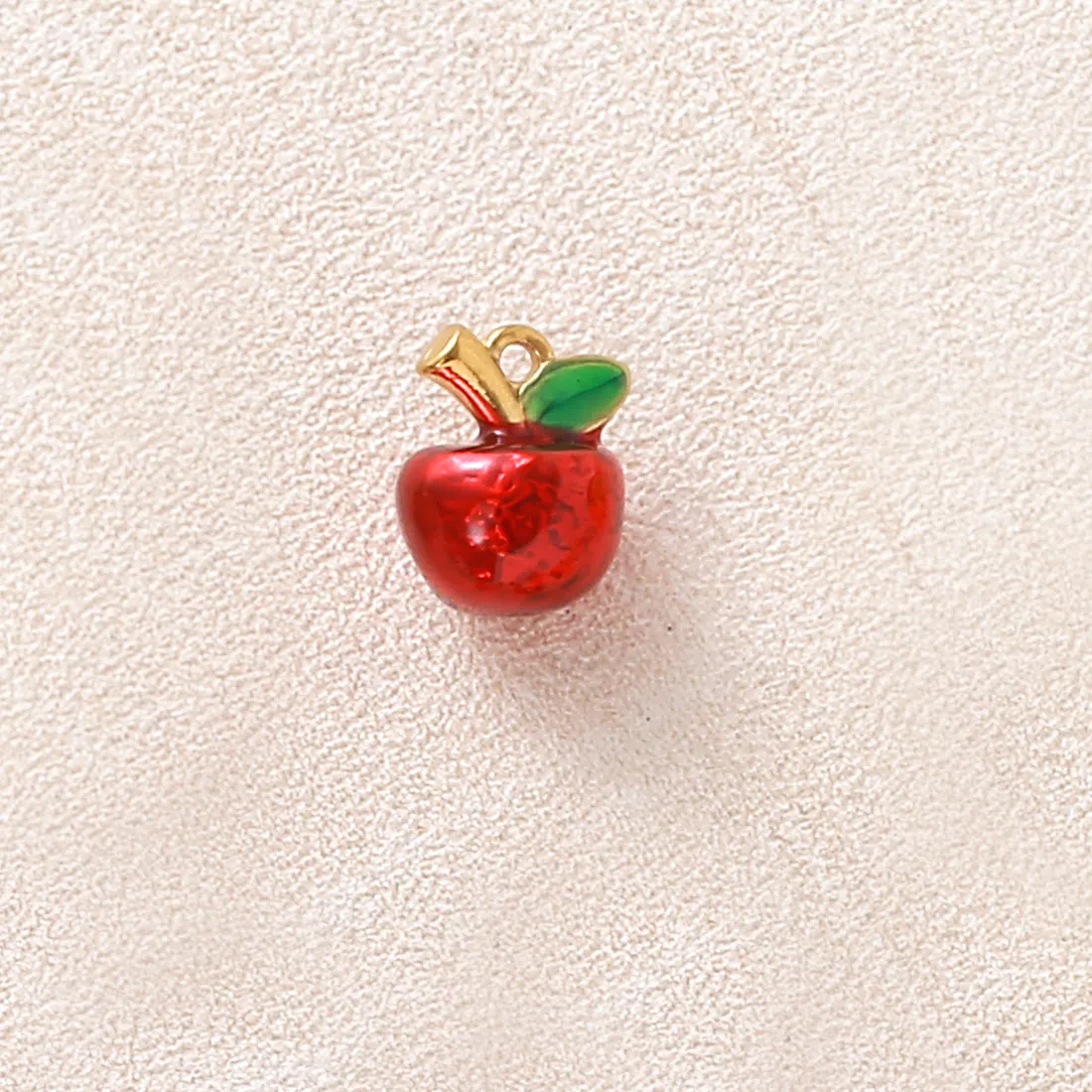 Authentic 4pcs/Lot Gold Plated Stainless Steel Enamel 3D Fruit Series Grape Apple Banana Pendants DIY Handmade Jewelry Accessories