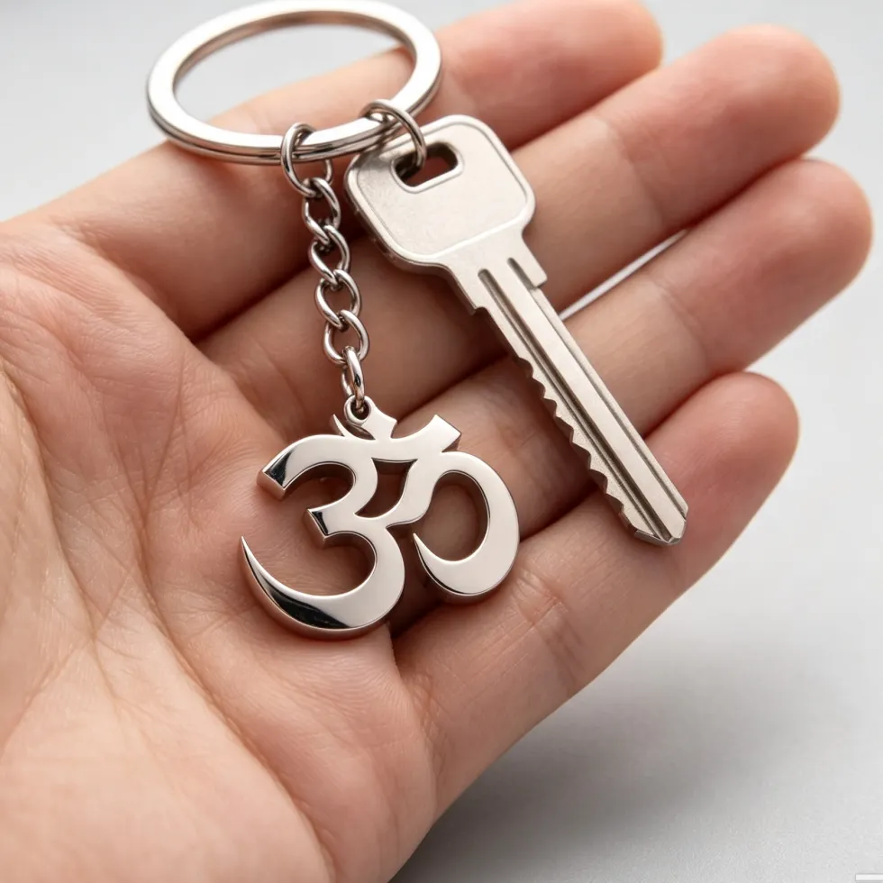 Authentic The Golden Resonance Aum Sacred Sanskrit Keychain