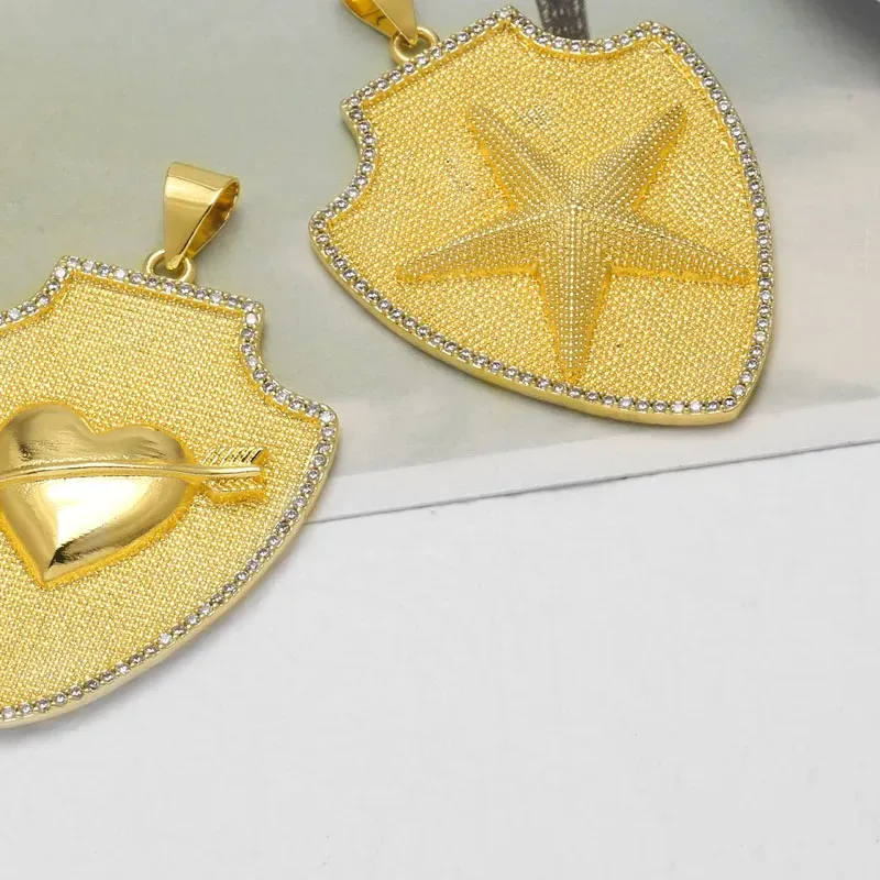 Authentic Celestial Desire and Defense - Gold-Plated Crystal Shield and Cupid's Arrow Mystical Talisman