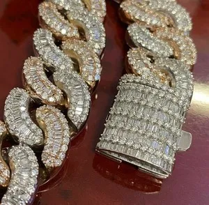 Authentic Guardian of Destiny: 20mm x 24" Long Round Baguette Cuban Link Chain