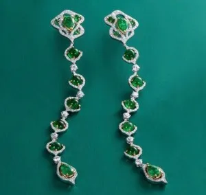 Authentic Luminous Ethereal Shimmer: 14K White Gold-Plated Sacred Geometry Earrings