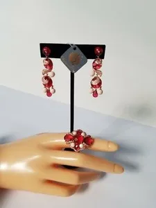 Authentic Crimson Resonance: The Angelique De Paris Auric Adornment Set