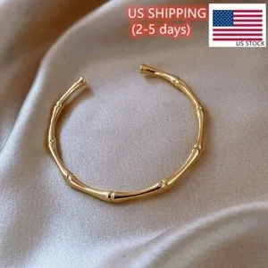Authentic The Golden Bamboo Bangle of Resilience and Flow