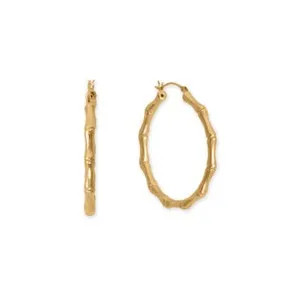 Authentic Radiant Bamboo Hoops of Eternal Growth and Golden Harmony
