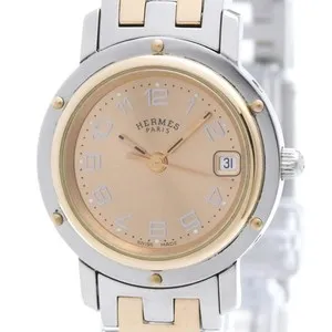 Authentic The Hermes Clipper Radiant Rose Gold Timepiece