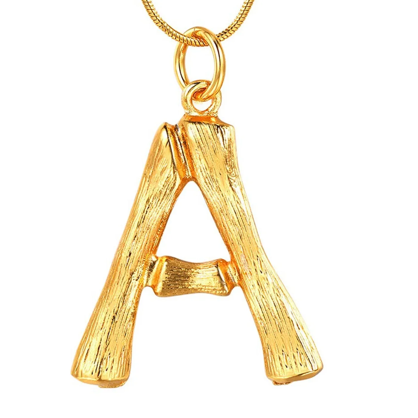 Authentic Embracing Wholeness: 18K Gold Plated Initial Name Pendant Necklace