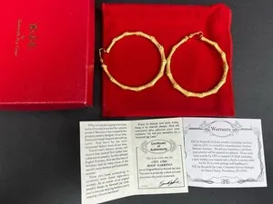 Authentic Golden Bamboo Serenity Hoops: A Conduit of Resilience and Growth