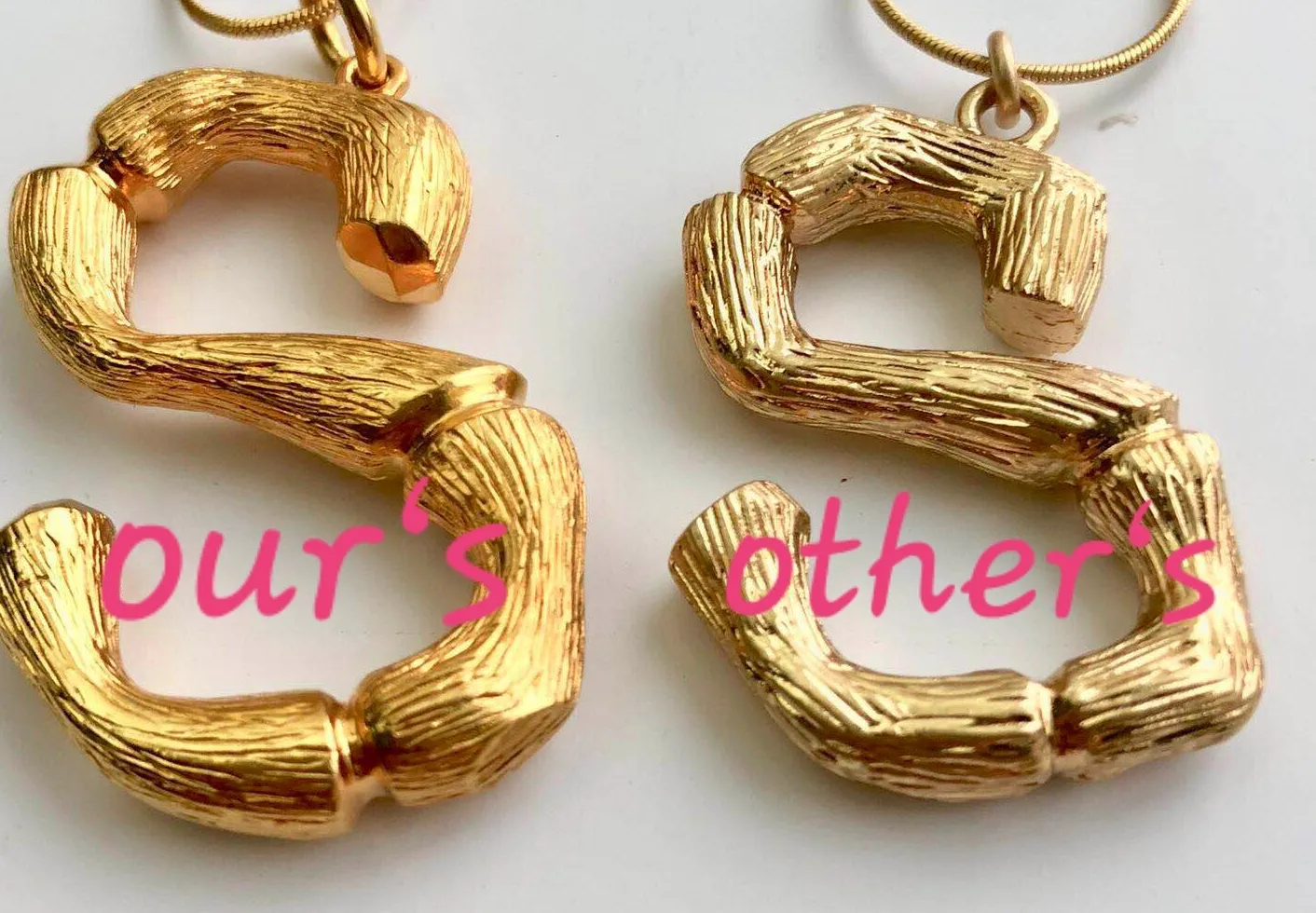 Authentic Golden Bamboo B‑Charm – Sacred Balance Talisman Necklace