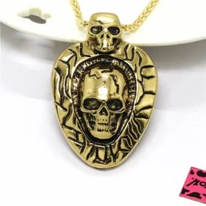 Authentic Mystical Vessel of the Wild Soul - Gold-Plated Retro Skull Necklace