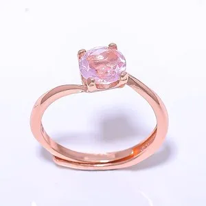 Authentic Rose Quartz Heart of Love – Rose Gold Enchanted Ring