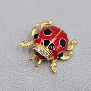 Authentic The Crimson Herald of Abundance: Enamel Ladybug Talisman