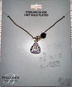 Authentic Brilliance Fine Jewelry 14KT Gold Plated Ladybug Necklace