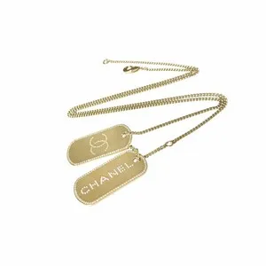 Authentic Celestial Coco Dual Tag Amulet: Gilded Rhinestone Talisman for Empowered Women