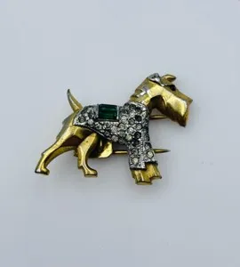 Authentic The Gilded Guardian: Vintage Scottie Dog Talisman