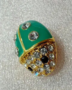 Authentic The Gilded Guardian: Vintage Enamel Ladybug Talisman