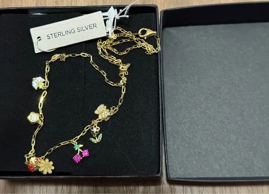 Authentic The Gilded Meadow Rachel Zoe Cherry, Ladybug, and Blossom Amulet