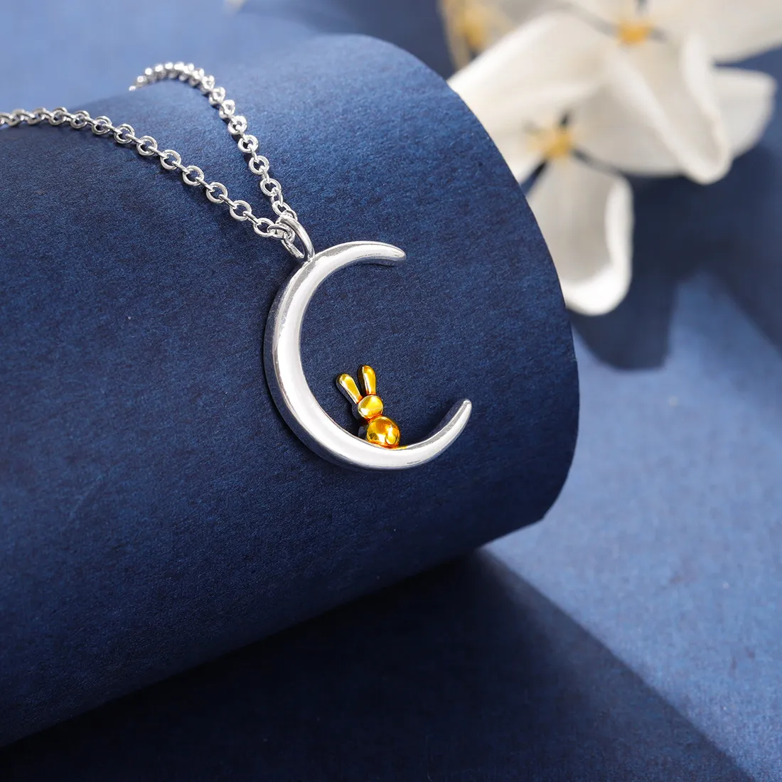 Authentic Lunar Hare Talisman Necklace Sterling Silver Amulet Of Intuition And Moonlit Grace