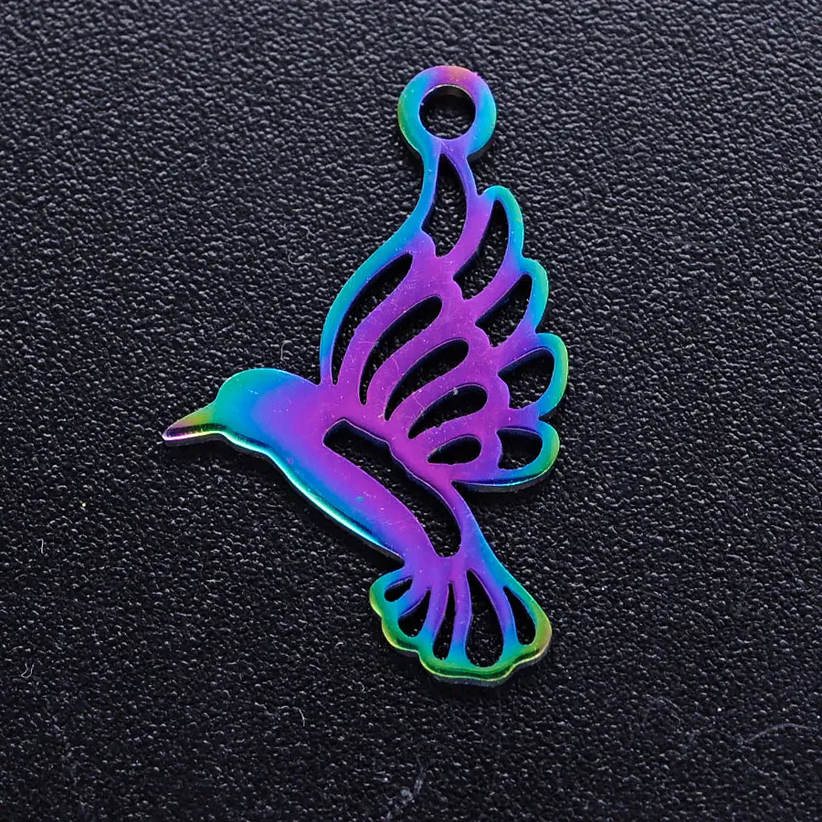 Authentic Whispers Of The Rainbow Hummingbird Artisan Gold- Plated Talismans