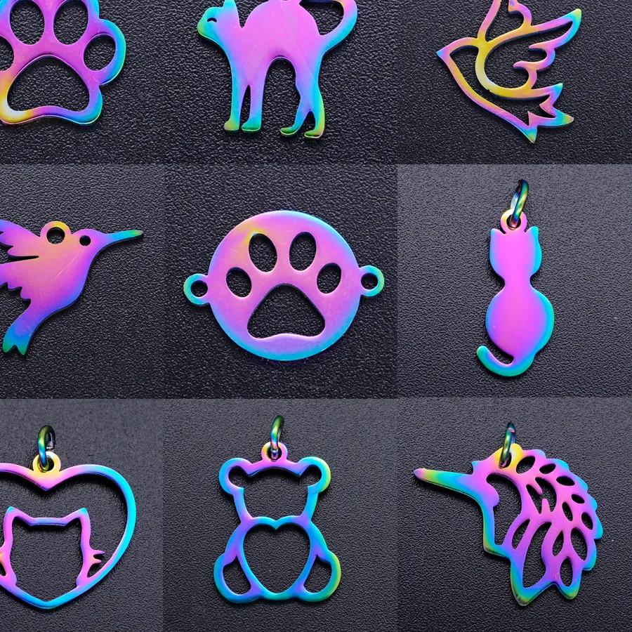 Authentic Celestial Totem Collection: A Quintet of Rainbow-Hued Spirit Guides