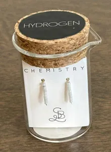 Authentic Hydrogen's Cosmic Spark Gold- Plated Sacred Geometry Earrings