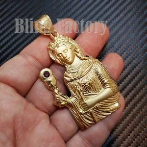 Authentic The Radiant Santa Barbara Gold-Plated Diamond-Cut Charm Pendant