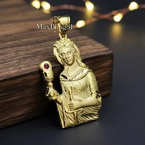 Authentic Unlock the Harmony of the Golden Ratio: 'Barbara's Bliss' Iced 14K Gold Plated Talisman