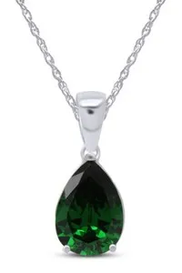 Authentic Verdant Tear of the Ancient Woods Helenite and Silver Pendant