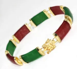 Authentic Celestial Jade Embrace – 18K Gold‑Plated Bracelet of Earthly Grace