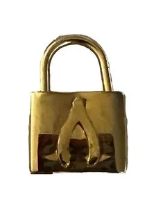 Authentic Spartina 449 Wishbone Charm Wish Written on Back Gold Plated Spring Action Open
