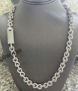 Authentic Eternal Cycle: Infinity Chain Necklace of White Gold Plated Silver