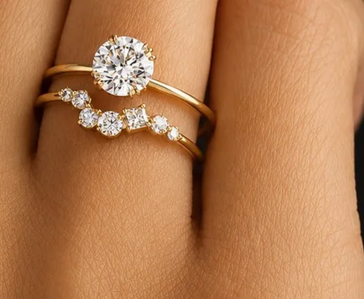 Authentic 3.00 Ct Vintage Curved Wishbone Halo Ring Lab-Created 14K Yellow Gold Plated