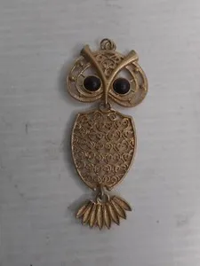 Authentic Golden Sentinel of Wisdom - Enchanted Owl Pendant of Ancient Knowing