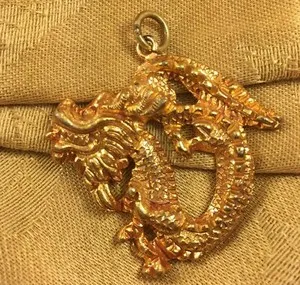 Authentic Handcrafted Gold Plated Pendant- Dragon