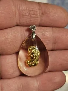 Authentic Gold Plated Crystal Dragon Pendant