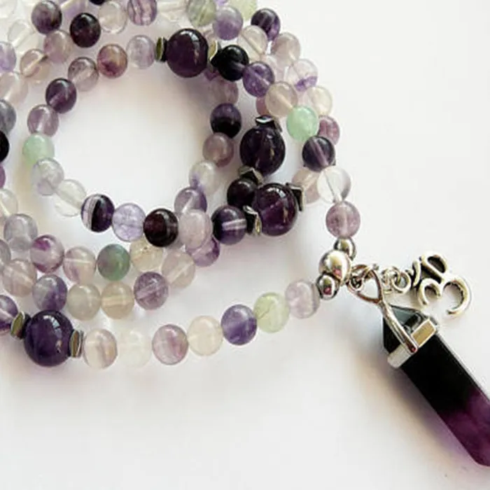 Authentic The Celestial Fluorite Mala: A Conduit for Inner Stillness