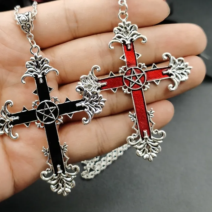Authentic The Starlight Inversion: Gothic Enamel Cross Talisman