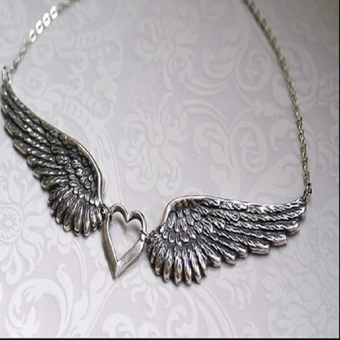 Authentic Mysterious Wing Choker, Gothic Jewelry, , Heart, Pagan, Fairy, Wing, Witchcraft Accessory, Necklace Man