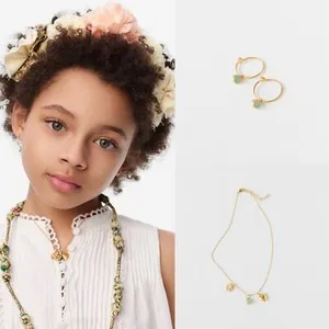 Authentic Golden Goddess Earrings: Sterling Silver and 24Kt Gold Plated Chain