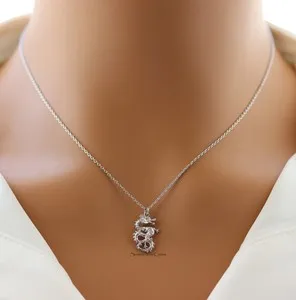 Authentic Amulet of the Solar Wyrm: 18K Gold Plated Dragon Pendant