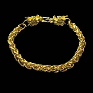 Authentic The Eternal Dragon's Embrace: Radiant Gold-Plated Vintage Talisman Chain