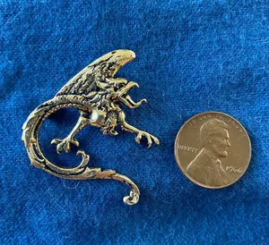 Authentic Victorian 10 kt gold plated Gryphon or Dragon pin