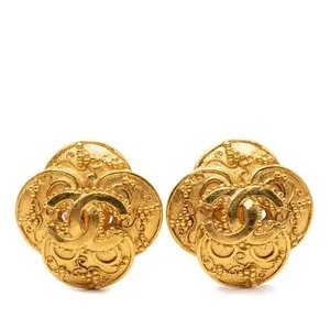 Authentic The Gilded Arabesque: Vintage Chanel Coco Mark Heritage Earrings