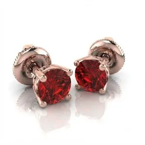 Authentic January’s Garnet Soul‑Spark Studs – Hand‑crafted 925 Silver Amulets