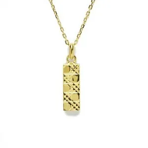 Authentic JAM HOME MADE Edo Kiriko Kagome Pattern Necklace S Gold Plated SV925 Japan