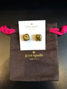 Authentic Radiant Luminary Square Studs in 12k Gold Plate