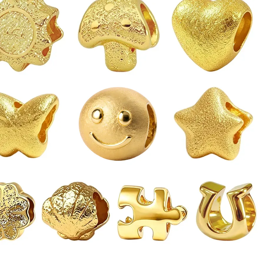 Authentic Radiant Celestial Talisman Beads: Gold-Plated 925 Silver Sacred Geometry Charms