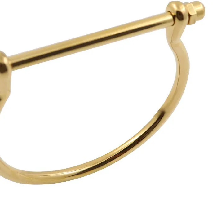 Authentic The Iron Crescent Horseshoe Bangle of Fortune and Boundless Affection